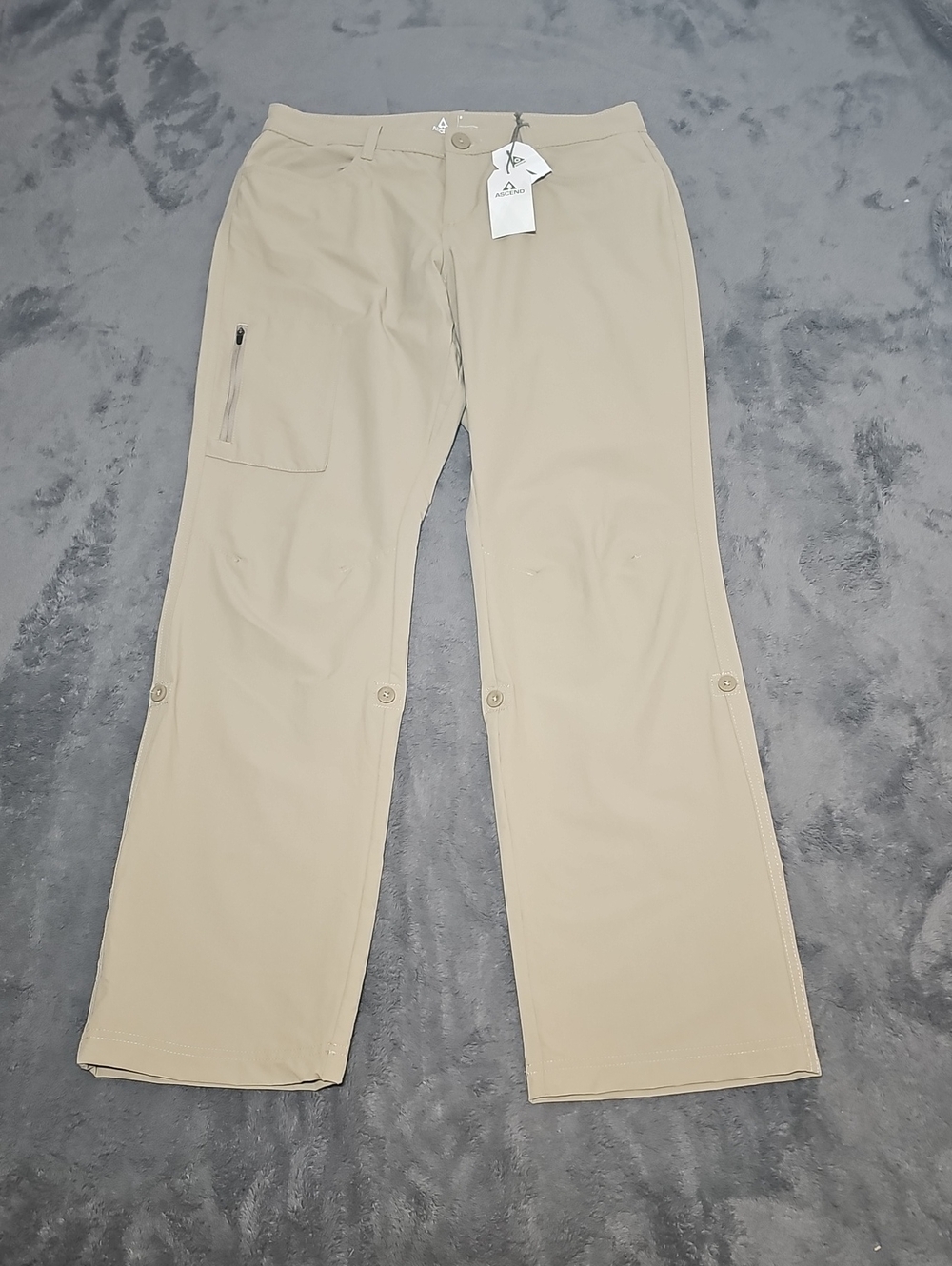 Ascend Performance Convertible Hiking Pants Tan Womens Size 8 NEW